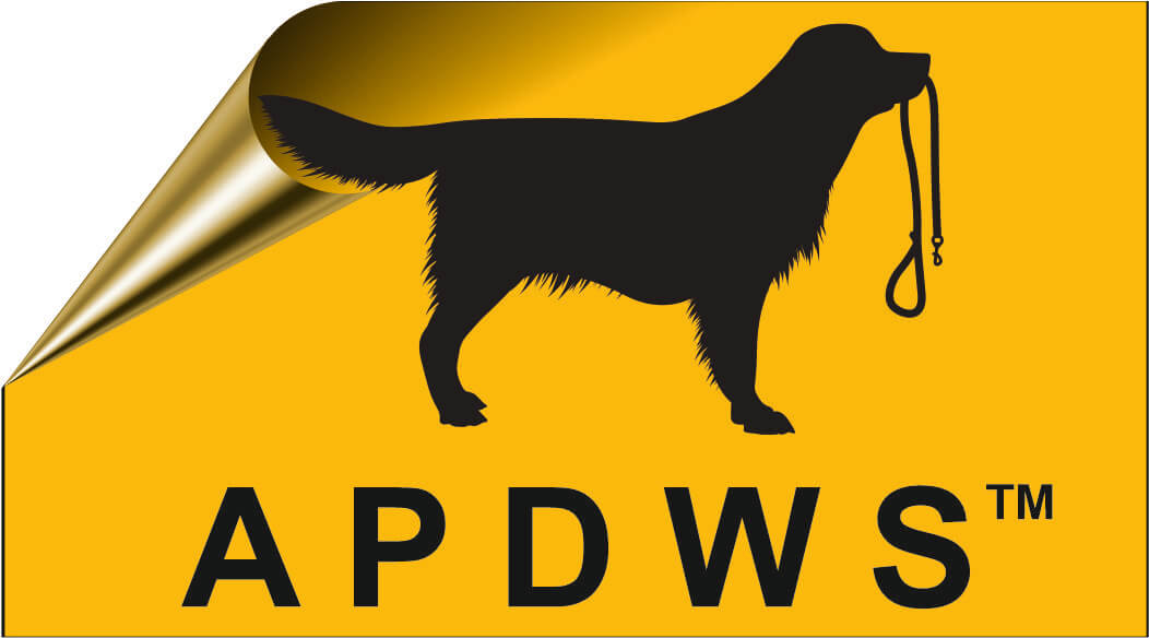 APDWS mission Logo for Association of Professional Dog Walkers and Sitters